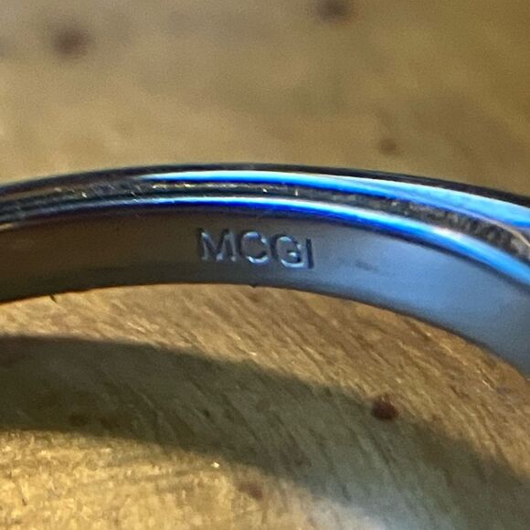 Natural Rhodolite Garnet Sterling Silver Ring Size 8.75 - Picture 6 of 9